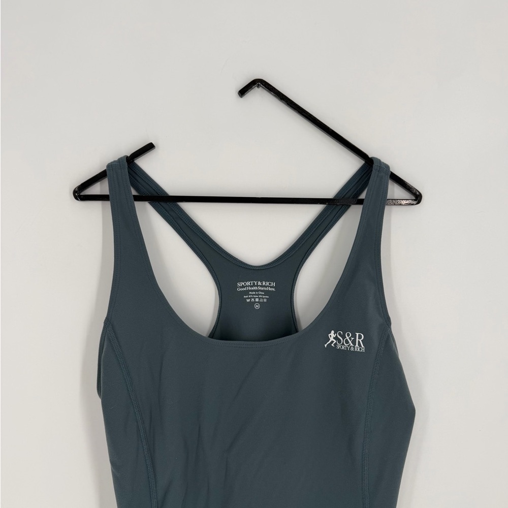 Sporty & Rich The Lea Action Leotard In Grey